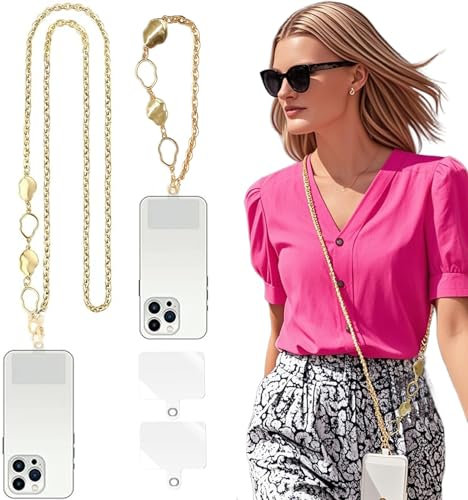 Feegela Cadena universal para teléfono móvil, cadena para colgar, para iPhone, Samsung, la mayoría de smartphones