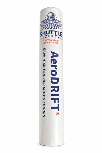 The Shuttle Society Premium Feather Shuttlecocks, Competition Grade, 12-Pack