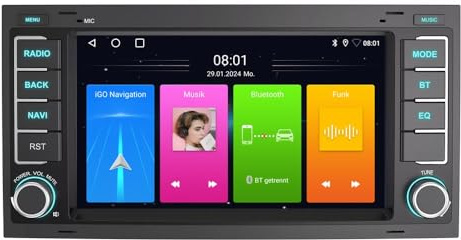 9'' AHD Multimedia GPS Sat Nav Navigation Navigator Canbus Auto Car Radio Stereo Player CarPlay Android Rear View Camera Parking System Compatible with V W Tiguan anno/touareg/golf 6 variant/sharan