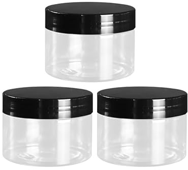 Boîte Crème Masque 120ml Pet Noire, Lot de 12 Pots Cosmétiques