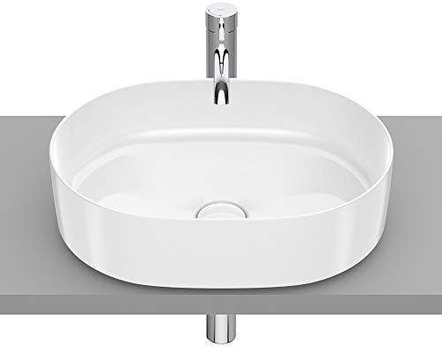 Roca,INSPIRA,ROUND - Lavabo de FINECERAMIC® de sobre encimera,Blanco,500mm x 370mm x 140mm,A327520000