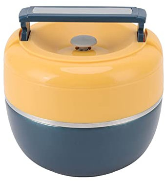 Boîte à Lunch Thermique, Récipients à Lunch en Acier Inoxydable de 0,8 L avec 2 Couches, Récipient Alimentaire Double Couche Isolé pour la Maison