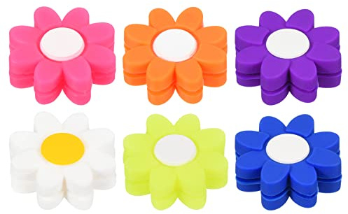 PATIKIL Tennis Racchetta Vibrazione Smorzatore, 6pz Morbido Silicone Racchetta Shock Ammortizzante Corda Smorzamento, Bianco, Blu, Arancione, Viola, Giallo, Rosa