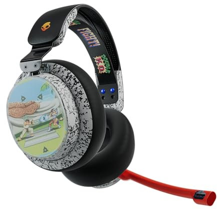 Skullcandy PLYR Multi-Platform Over-Ear Wireless Gaming Headset, Enhanced Sound Perception, 24 Hr Battery, AI Microphone, Works with Xbox Playstation and PC - Street Fighter Edition