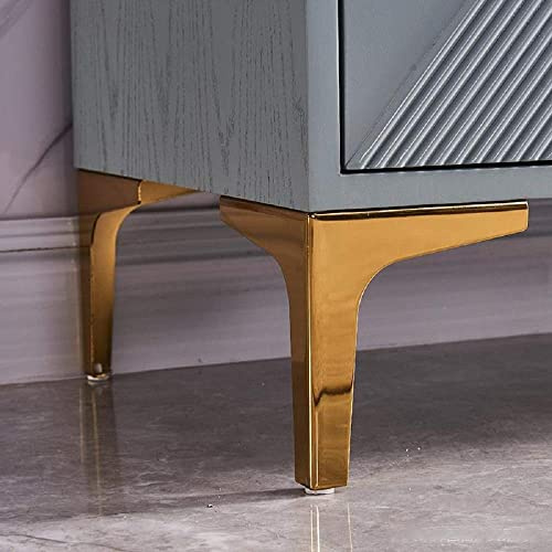 WANLIAN 6.7Inch Gold Furniture Legs, Metal Furniture Feet for Cabinet Sofa tv Stand Legs 4Pcs (Gold 7in)