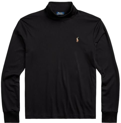 POLO RALPH LAUREN - Men's soft cotton long sleeve shirt, Black -, XL