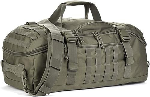 3-in-1-Militär-Rucksack, Reisetasche, Reisetasche für Wochenende, Fitnessstudio, Reisen, Workout, Einsatz, Grün , Medium (45L), 3-in-1 Turnbeutel