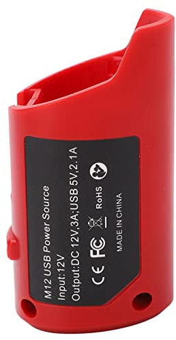 USB-strömkälla Batteriadapter, Snabbladdningskonverterare för 20v Litiumbatteri med Dubbla USB-laddare och 12v DC-port