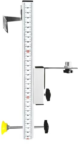Soporte de nivel láser de montaje en pared, soporte de nivel láser ajustable preciso de 30 cm, cinta gruesa antideslizante, freno de posicionamiento de tornillo adecuado para todos los niveles láser