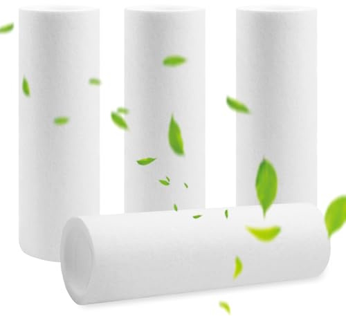 4 Stück 50 µm Ersatzfilter Kompatibel mit Grünbeck Wasserfilter FS 1, Hauswasserfilter Ersatz Kerzenfilter, Ohne Schutzglocke, PP-Baumwolle, Filterkerzen Kompatibel mit Grünbeck Geno Feinfilter FS 1