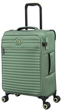 It Luggage Circulator 22 Softside Hand Luggage 8 Wheels Expandable Spinner, Hedge Green, S, Circulator 22 Softside Carry-on 8 Wheels Expandable Spinner