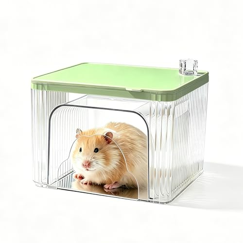 Marchul Cooling Hamster Hideout, Summer Hamster House with Stainless Steel Base Plate, Water Injection Cooling Design, Small Animal Hideout for Guinea Pigs, Chinchillas, Rats