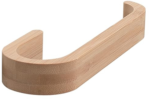 Gedy Himalaya Toallero baño, Toallero Pared, Toallero argolla, Natural, Bambú, 21,1 x 6,7 x 2,5