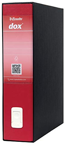 Esselte Dox 1 Class Box Lever Arch File, A4. Red