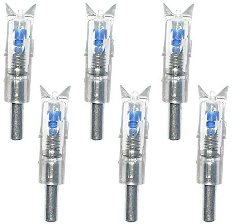 Lzwow 6PCS Lighted Nocks for Crossbow with .300/7.62mm Inside Diameter Led Nocks Arrow nocks for Archery Hunting