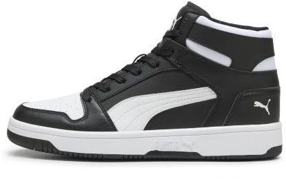 PUMA Men's Rebound Layup Sneakers, Black White, 8.5
