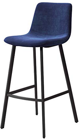 Barstühle 75cm (29 ) Moderne Velvet Polstergegenschemel, Barhocker mit Rücken- und Fußstützen, Dining Chair for Küche Restaurant Pub Café Heavy Duty Max. Belastung 200 kg für Esszimmer, Küche, Thek