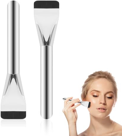 KUIRUNRX® Pennello per Fondotinta Liquido, Senza Tracce, Pennello per Fondotinta Ultra Sottile, Per Fondotinta Cremoso, Cipria o Liquido (2 Pennello)