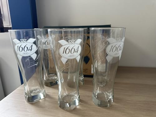 Générique Lot 6 verres bière 1664 50 cl, neuf modèle signé Jerome hatt