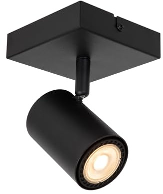 LUCIDE AMIGO Väggspot/vägglampa - 1xGU10 - svart