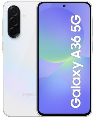 Samsung Galaxy A36 5G AI Smartphone ohne Vertrag, Simlockfreies AI Handy mit Android, 6 GB RAM, 128 GB Speicher, 50-MP-Kamera, Awesome White, 2,5 Jahre Herstellergarantie [Exklusiv auf Amazon]