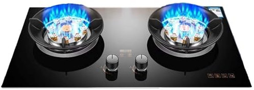 Gaziniere Gaz, Cuisinière À Gaz Portable À 2 Brûleurs - Cuisinière À Gaz En Verre Trempé, Cuisinières À Gaz De Table Et Encastrées, Cuisinière À Gaz De Cuisine Avec Fonction Minuterie(NG)