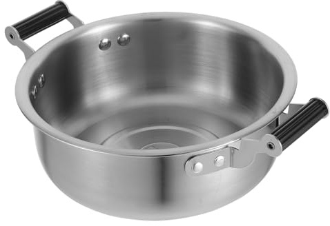 COLLBATH Marmite À Nouilles À Double Oreille Marmite À Soupe À Induction À Spaghetti À Nouilles Coréennes À Mijoter La Cuisinière À Soupe En Acier