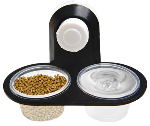 Gecko Gamelle à eau pour reptiles, plateau à rebord avec distributeur de 4 tasses pour grenouille, caméléon, ermite, crabe, tarentule, serpent, tortue