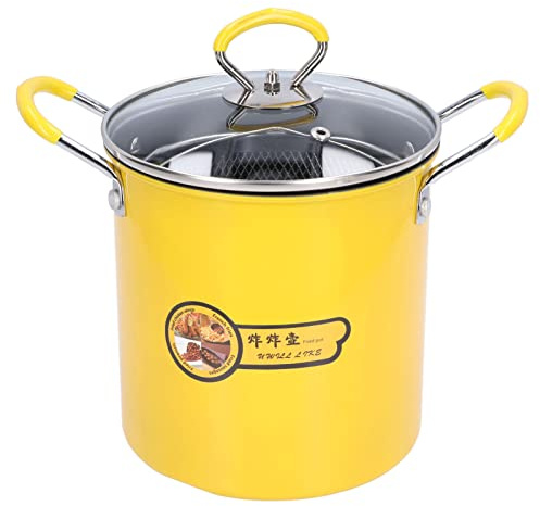 Fictory Mini pentola per friggitrice giapponese in acciaio inox, coperchio con filtro dell'olio, design compatto per una facile conservazione, essenziale per la casa e la cucina