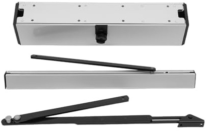 Repomanda, Ouvre-porte automatique électrique 100-240 V, ouvre-porte battant avec 2 télécommandes et code d'accès, angle d'ouverture réglable de 110° pour portes en bois, métal, verre, capacité de