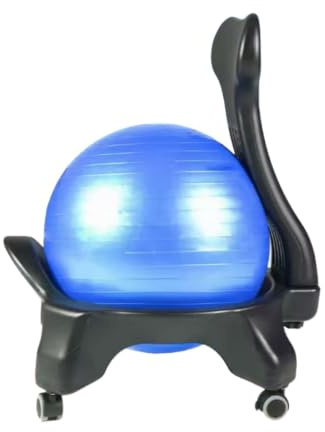 Yogabollstol Med 55 Cm Stabilitetsboll | Sport träningsbollstol, inkluderar handpump, 250 kg viktkapacitet for hemmakontor och klassrum
