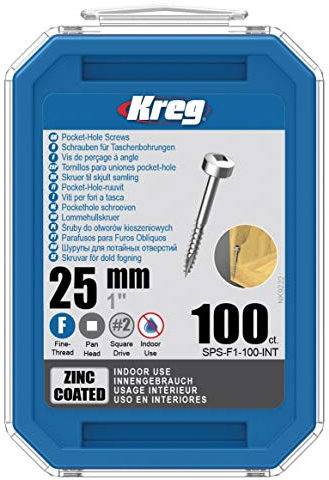 Kreg Flachkopfschrauben Fein 25,4 mm 500 Stück