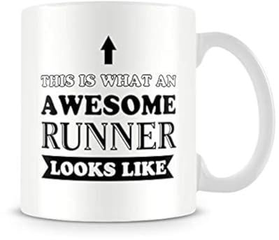 Behind The Glass - Awesome Runner - Printed Sport Mug - Great Gift/Present Idea, Ceramic, 11fl.oz.