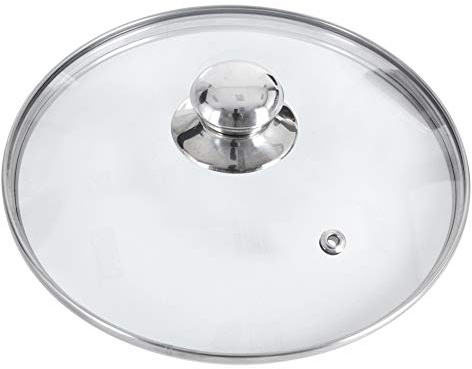 Poklice Sklo 28 cm držadlo nerez