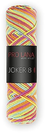 Topflappengarn 50g Joker 8 Color - Farbe: 539 - orange/grün Mix