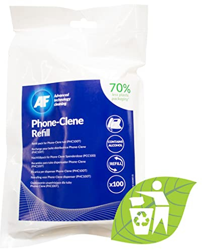 AF Telefon-Clene Refill - 100 rengöringsdukar för telefon och headset
