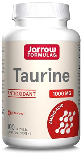 Jarrow Formulas, Taurina, 1000 mg, Alto Dosaggio, 100 Capsule, Testate in Laboratorio, Senza Glutine, Senza Soia, Non OGM