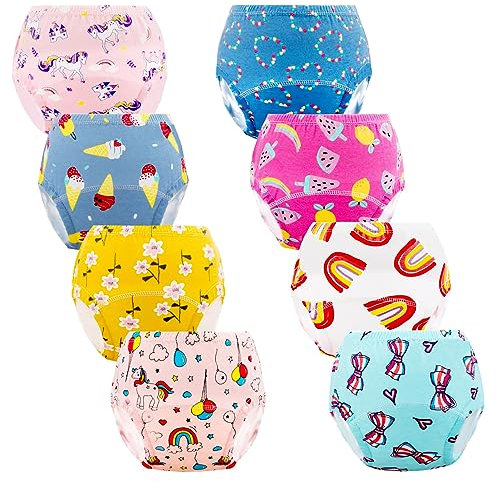 Cogindss Xmrlvn Baby Töpfchen Trainingshose für Jungen und Mädchen 3-4 Jahre,Mehrfarbig,8 Stück,M