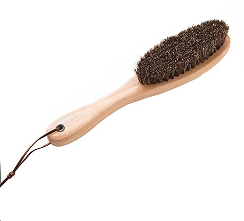 ccHuDE Wooden Clothes Brush Horsehair Garment Brush Lint Remover Brush Furniture Fabric Cleaner Brush Pet Hair Remover Brush Household Cleaning Brushes