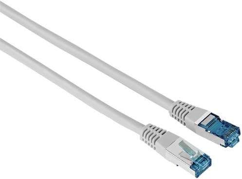 Hama Netzwerkkabel CAT 6, 10 m (LAN Kabel, RJ45, Gigabit Ethernet bis 1 Gbit/s, F/UTP geschirmt, 250 MHz, für Router, Notebook, PC, TV, Konsole, Wanddose oder Hub, Switch, Internetsignale) Grau
