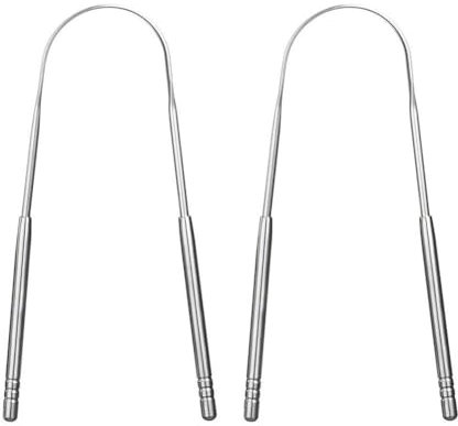Zungenreiniger, 2 Stück, Zungenreinigung, Schaber, Werkzeug, Mundpflege, Mundhygiene-Produkt (U-Style)