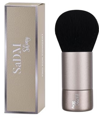 Pennello kabuki make up – Pennello trucco viso per fondotinta liquido, cipria, crema e blush – Setole sintetiche vegane, professionale e cruelty free