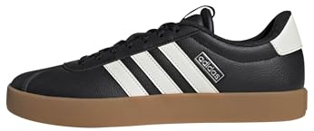 adidas Men's VL Court 3.0, Black/White/Silver Metallic, 12