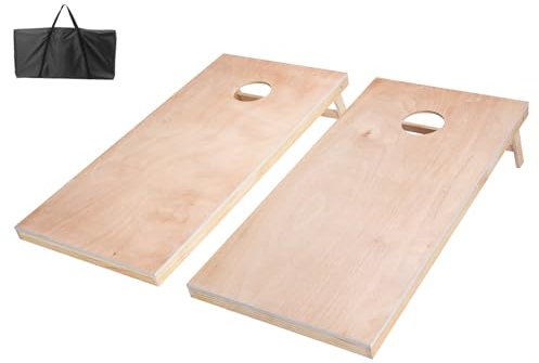 VEVOR Cornhole Spiel Set (1255 x 600 x 302 mm) Cornhole-Spielbretter, tragbares Wurfbrett aus Massivholz, Cornhole-Spiel für Erwachsene, inkl. Tragetasche, für Garten Hinterhof Strand Camping