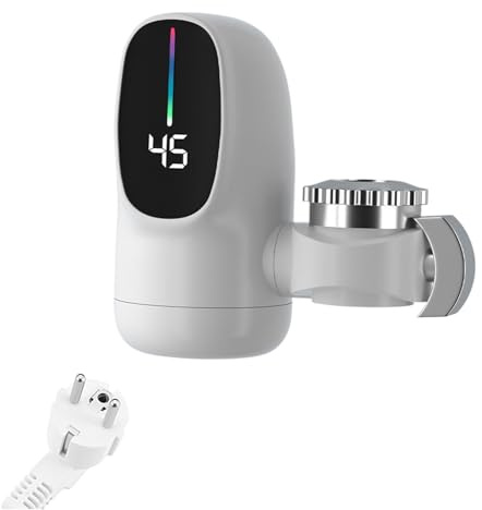 Grifo Calentador De Agua Caliente - Calentador Instantáneo Sin Tanque Con Pantalla Digital Led - 3000W Para Baño Cocina Casa Interior