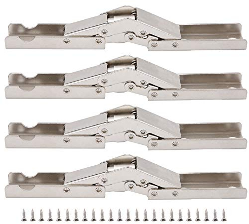 Cerniere per armadi a forma di ponte 4 set Cerniere per porte con chiusura ammortizzata per carichi pesanti per armadi da Ante dell'armadio Realizzate in acciaio laminato a