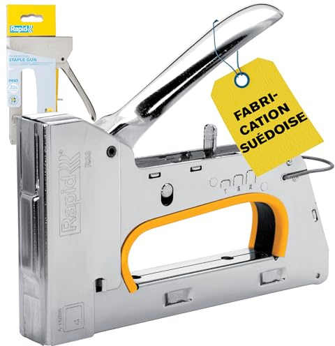 Rapid R33 PRO Graffatrice Manuale per Graffe n. 13, Dotata di Impugnatura Ergonomica, Regolatore di Forza in 3 Fasi, Adatta per Lavori di Tappezzeria Pesante, Realizzata in Svezia (5001669)