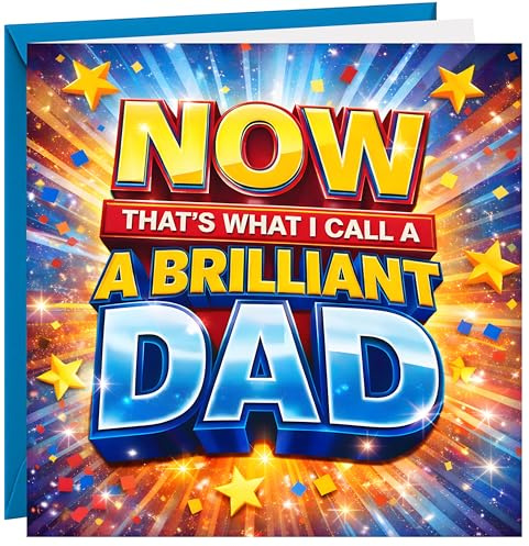Fathers Day Card For Dad Music Theme Funny 350gsm Father's Day Cards From Son or Daughter