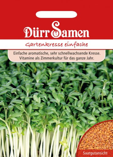 Gartenkresse Samen Einfache Kressesamen ca 5000 Korn Küchenkräuter Kräutersamen Saatgut Balkon Garten Hochbeet Kübel Dürr Samen