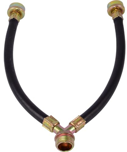 Eastman 12 Inch Rubber Washing Machine Connector, 3/4 In. FHT x 3/4 In. MHT, Y-Mixer Hose, 60349N
